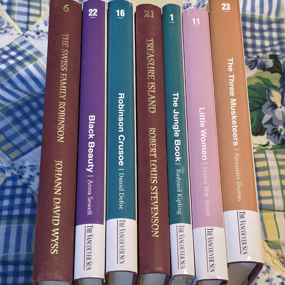 Vintage Kids Classics Book Collection - Vancouver Sun Set Of 7